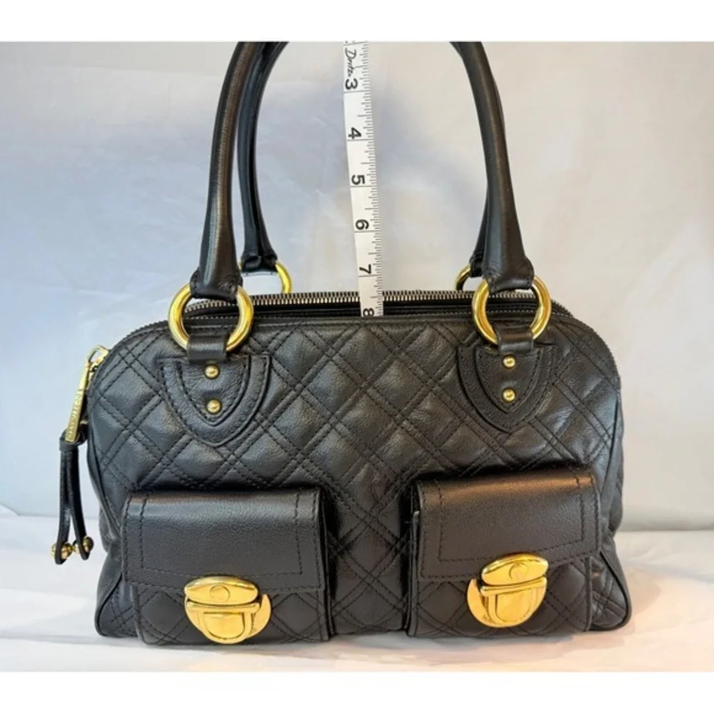 MARC‎ JACOBS Venetia quilted black leather satchel
